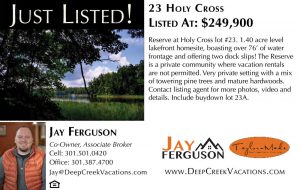 Holy Cross Lot for Sale - Deep Creek Lake